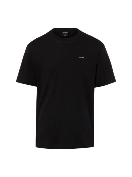 T-shirt w kroju regular fit z nadrukiem logo model True' G-star Raw czarna