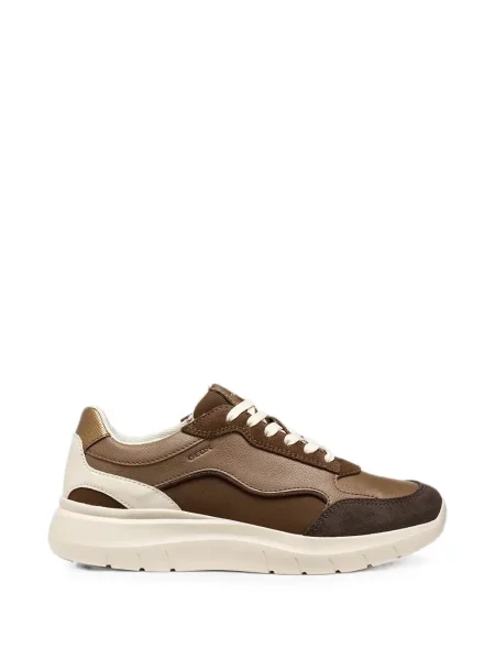 Sneakerși Geox din piele maro