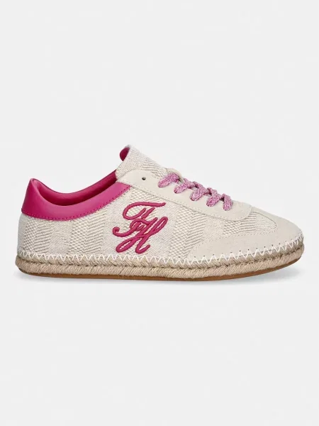Tommy Hilfiger Espadrile Woven Logo Embroidery bež