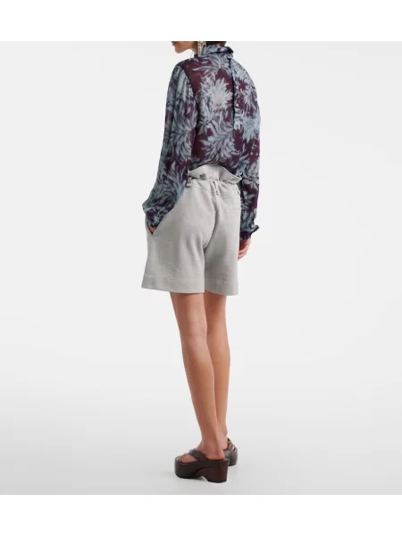 Pantaloni scurți Dries Van Noten din jerseu gri