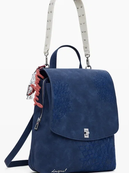 Раница Desigual SIERRA SUMYMINI дамска малък с апликация синьо