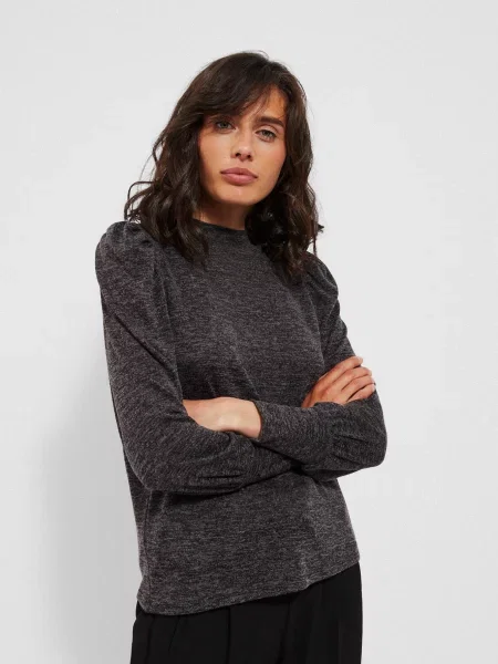 Tricou cu mânecă lungă Marisse negru