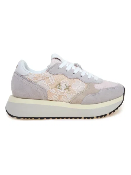Sneakersy Sun68 zamszowe w kwiatki