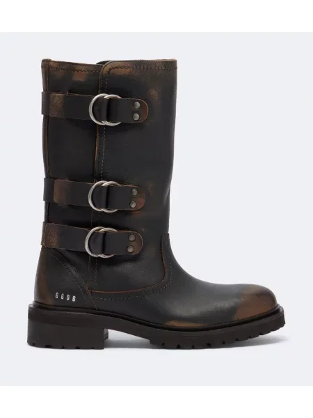 Botine Golden Goose din piele maro