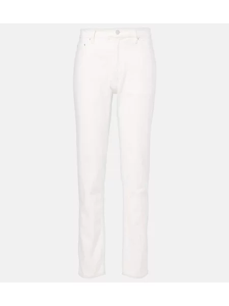 Blugi conici Toteme cu talie joasă alb