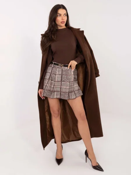 Pantaloni scurți Italy Moda în carouri negru