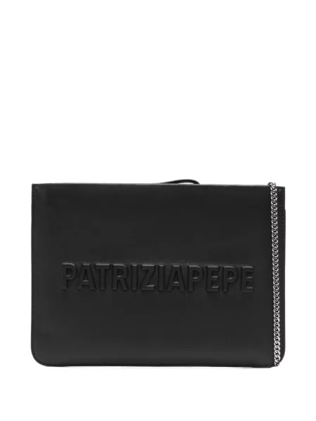 Geantă plic Patrizia Pepe din piele negru