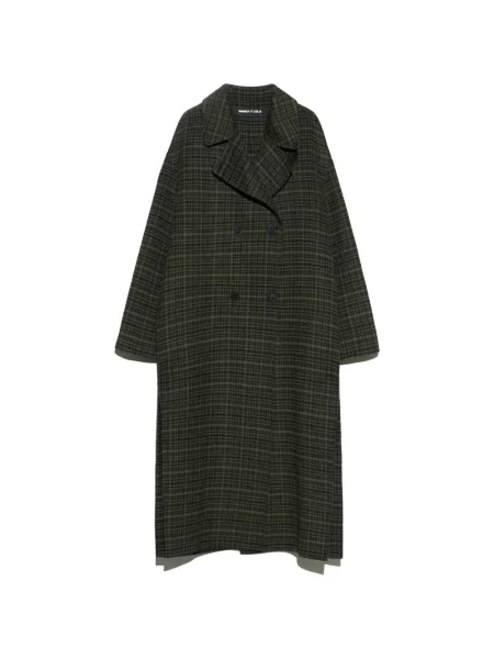 Reversibil palton Bimba Y Lola în carouri verde