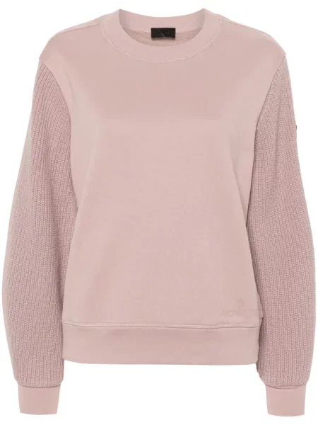 Bluza Moncler z naszywkami różowa