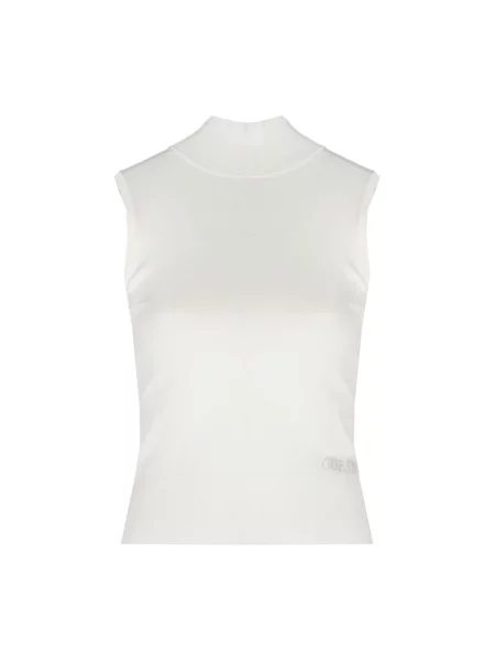 Lniany golf Guess elegancki beżowy