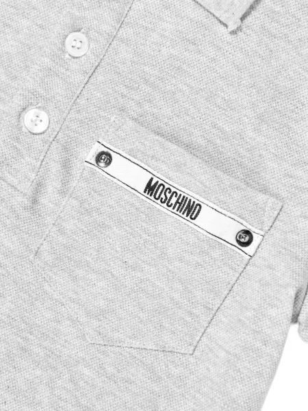 Koszulka polo dziecięca Moschino szara