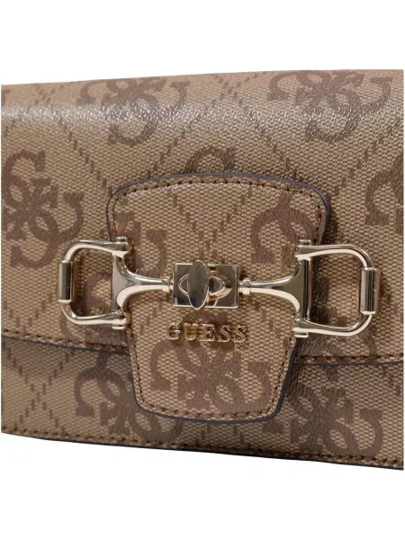 Crossbody kabelka Guess s autogramem béžová