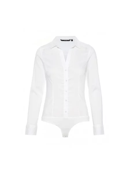 Koszula Vero Moda z długim rękawem klasyczna biała