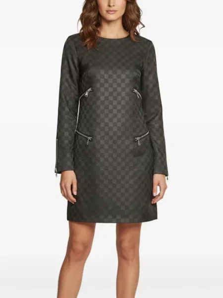 Rochie mini Marc By Marc Jacobs în carouri negru