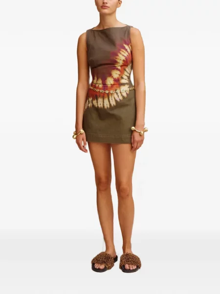 Sukienka jeansowa Alemais wiązana zielona