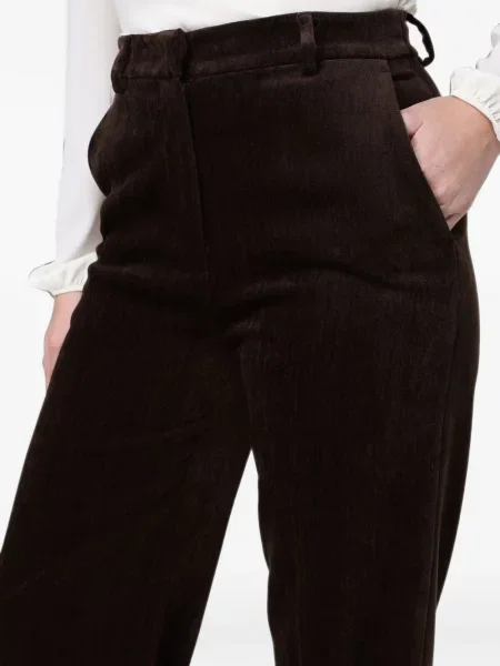Pantaloni Hanita de catifea cord maro