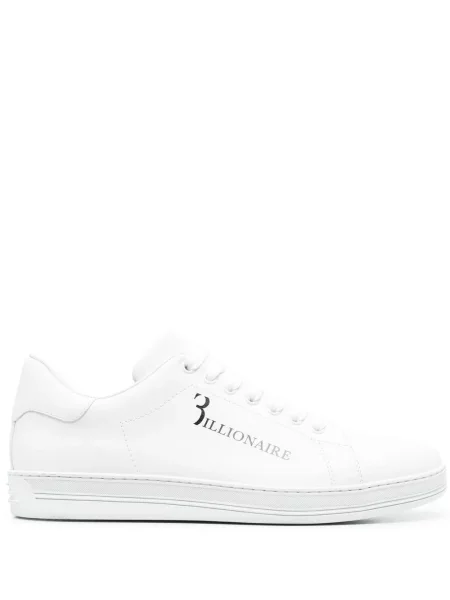 Sneakerși Billionaire din piele cu imagine alb