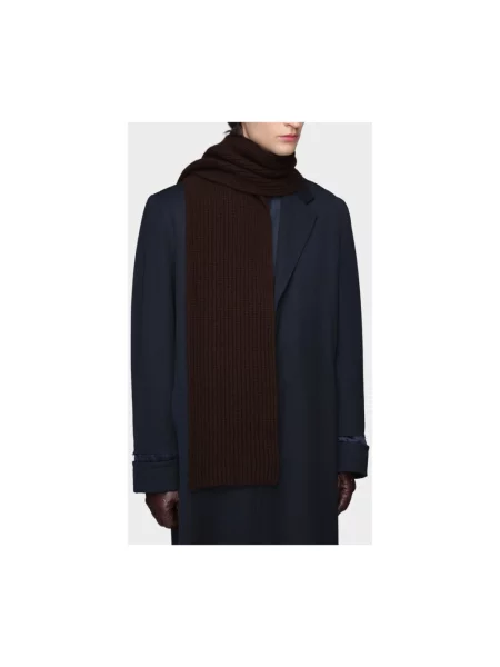 Szal Maison Margiela z kaszmiru brązowa