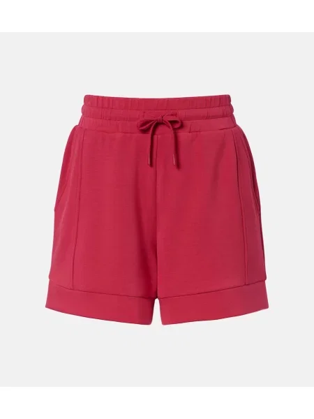 Pantaloni scurți Varley din jerseu bordo
