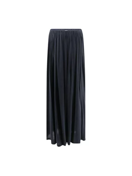 Lniana długa spódnica maxi Max Mara niebieska