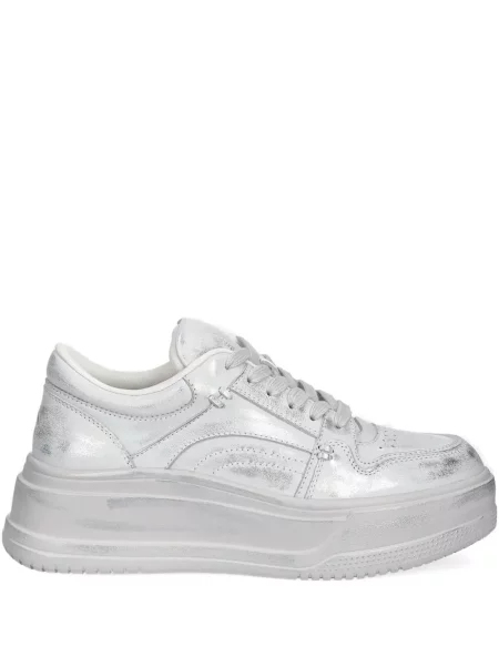 Sneakerși Miss Sixty din piele cu platformă gri