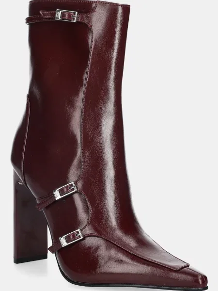 Боти Steve Madden Fastened с дебел бордо
