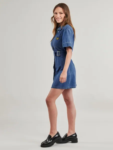 Rochie din denim Liu Jo albastru