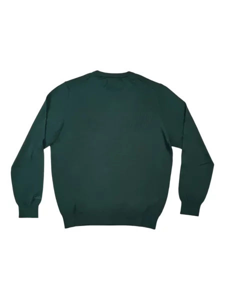Pulover Mc2 Saint Barth cu decolteu rotund lung verde