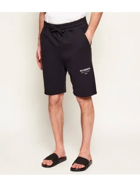 AllSaints Pantaloni UNDRGRND / alb negru
