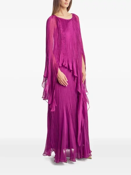 Rochie maxi Irina Schrotter cu volane roz