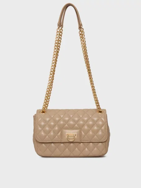 Кожаная сумка Dkny бежевая