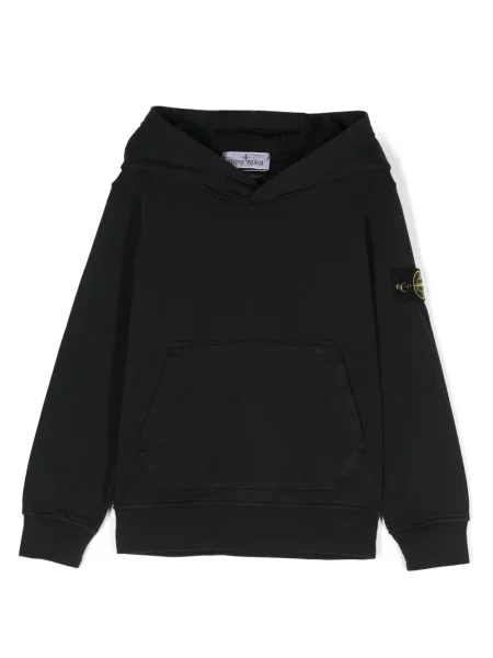 Bluza z kapturem dziecięca Stone Island czarna