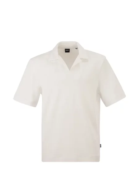 Tricou polo Boss alb