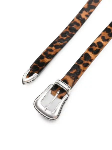 Curea Eraldo cu imagine cu model leopard cu cataramă maro