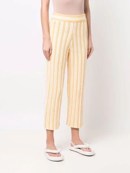 Zkrácené kalhoty Jil Sander žluté