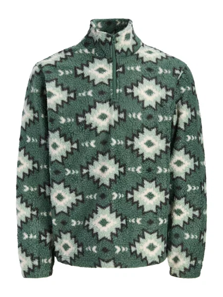 JACK & JONES Pulover JORSebastian ecru / verde stuf / verde deschis negru