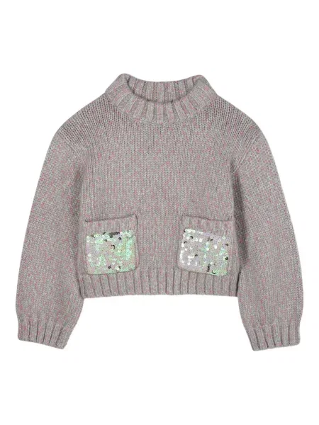 Sweter dziecięcy Billieblush szary
