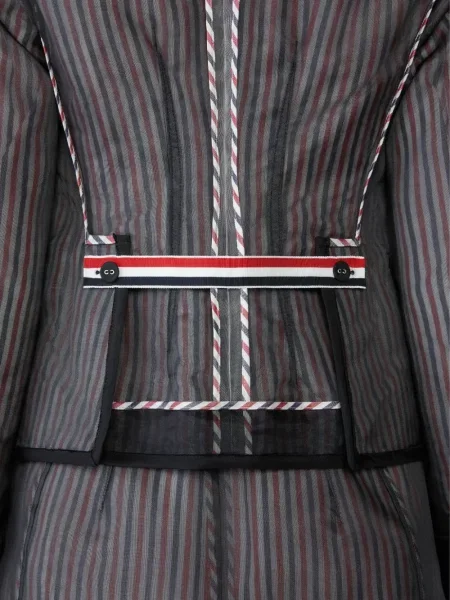 Sacou Thom Browne din organza negru