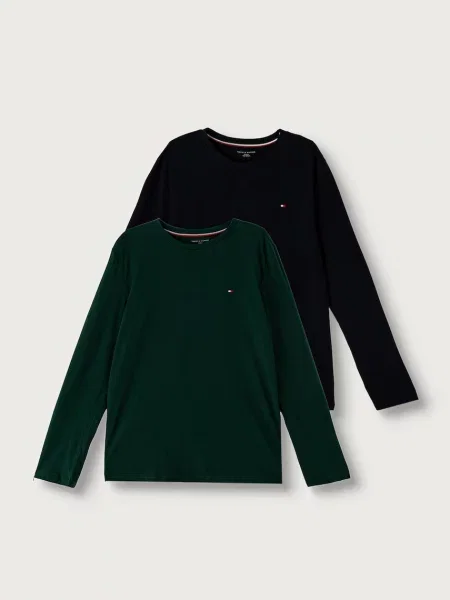 Tommy Hilfiger majica dugih rukava za djecu od pamuka zelena