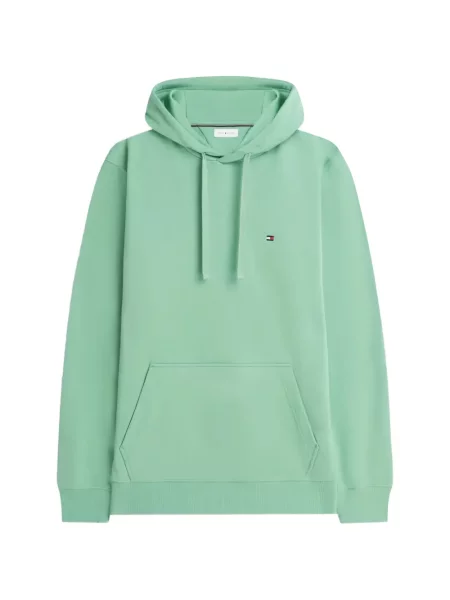 Hanorac cu glugă Tommy Hilfiger cu autograf verde