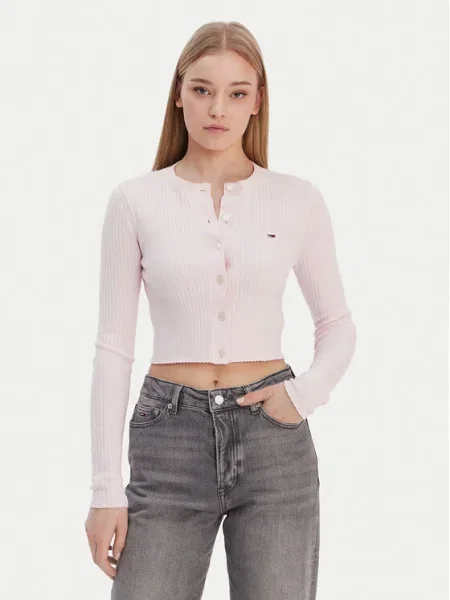 Tommy Jeans Кардиган розов