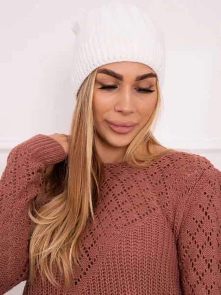 Șapcă Kesi din fleece alb