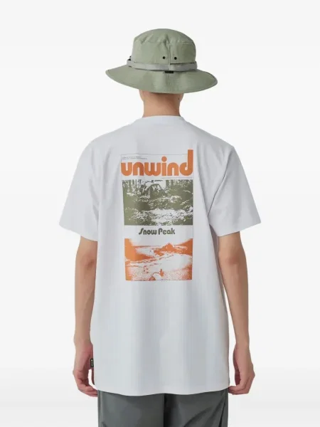Tricou Snow Peak cu imagine alb