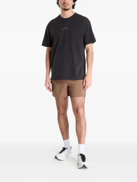 Tricou Adidas alergare cu șireturi din dantelă negru
