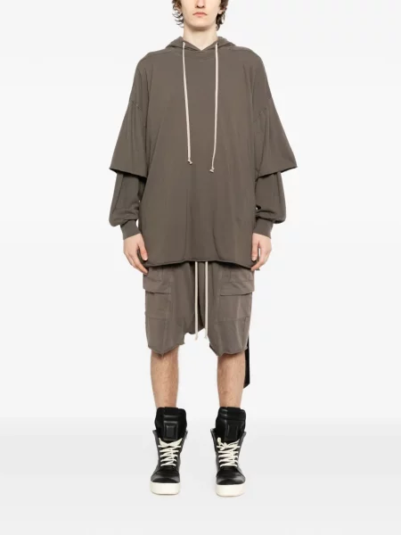 Hanorac cu glugă Rick Owens Drkshdw maro