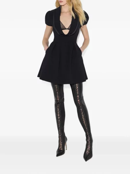 Ușor rochie mini Elisabetta Franchi din satin negru