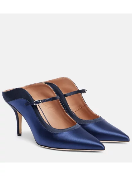 Pantofi cu toc Malone Souliers din satin albastru