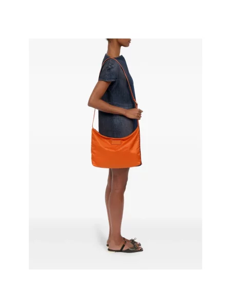 Torebka crossbody Mm6 Maison Margiela skórzana pomarańczowa