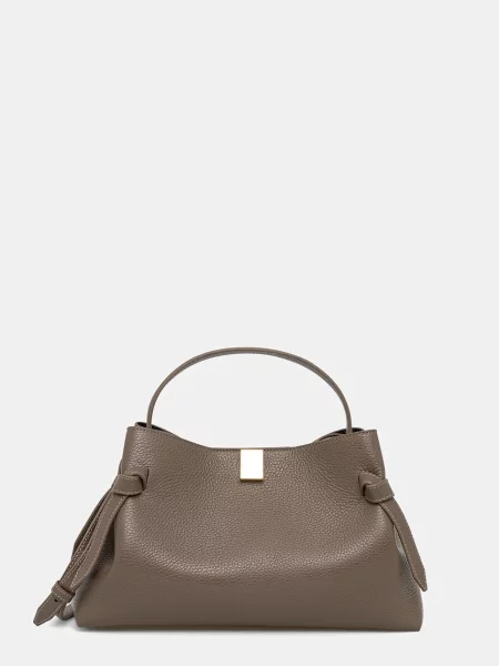 Usnjena torbica Yuzefi GYOZA siva