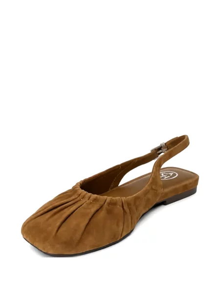 Balerini Ash cu volane slingback maro